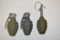 Three Deactivated Grenades