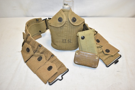 WWI Ammo Belt, Canteen & First Aid Kit