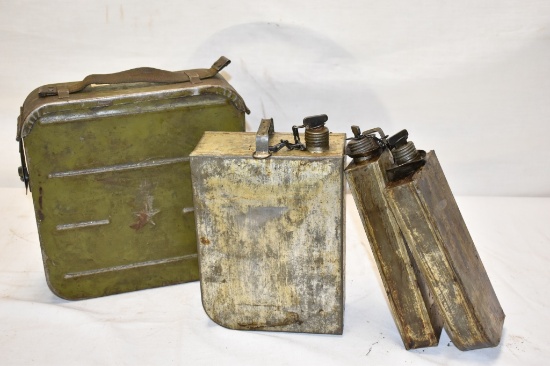 WWII Russian Maxim Container with 3 Tins