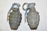 Two Deactivated Grenades