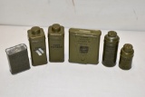 Six Military Tins