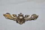 WWII US Airforce Sterling 10 ct Gold Plate Wings