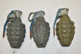 Three Deactivated Grenades