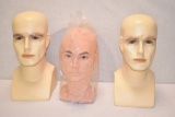 Three Mannequin Display Heads