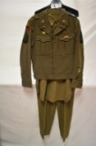 WWII Army Uniform. Jacket, Pants & Shirt