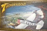 WWII US P-47 Thunderbolt USAAF Hand Painted Trunk