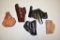 Five Leather Pistol Holsters