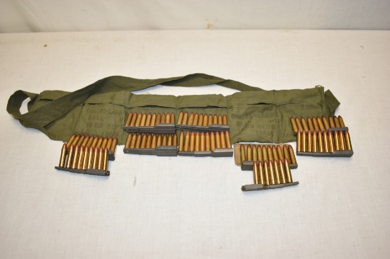 Ammo. 30 Cal Carbine. Belt 108 Rds. & 11 Clips