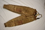 WWII US Airforce Leather Fur Lined Overall Pants