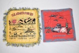 Two US Military Silk Pillowcases