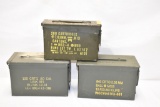 Three US Military Ammunition Cans