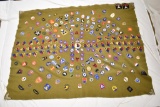 Military Wool Blanket & Attached Military Patches