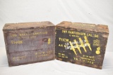 Two Wooden US Military Ammunition Crates