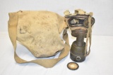 WWII US Military Gas Mask & Bag