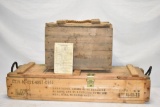 One US & German Military Ammo Wooden Crates