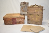 Two WWII Military Ammunition Wooden Crates