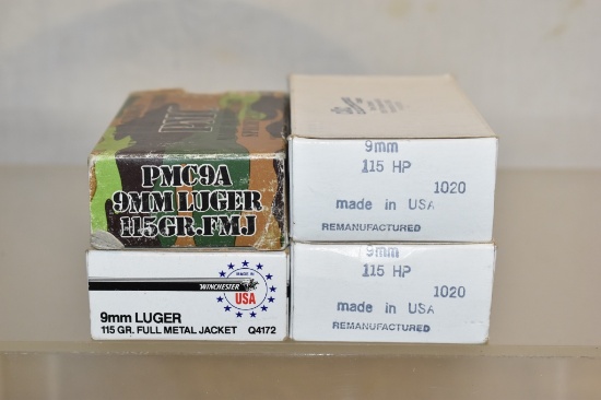 Ammo. 9 mm Luger. 200 RDs
