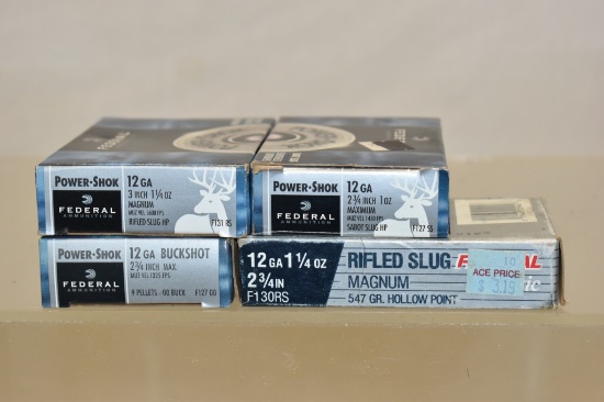 Ammo. 12 ga Rifled Slug. 20 Rds