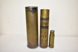 Three WWI Deactivated Emptied Shells