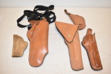Five Leather Holsters