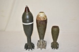 Three Deactivated Projectiles