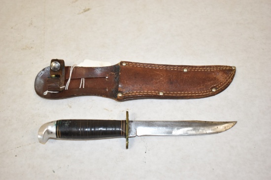 Western Boulder Fixed Blade Knife & Leather Sheath