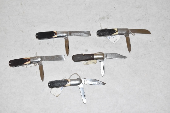 Five Folding Blade Pocket Knives