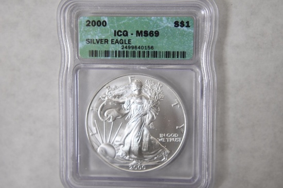 American Eagle Silver Dollar-2000