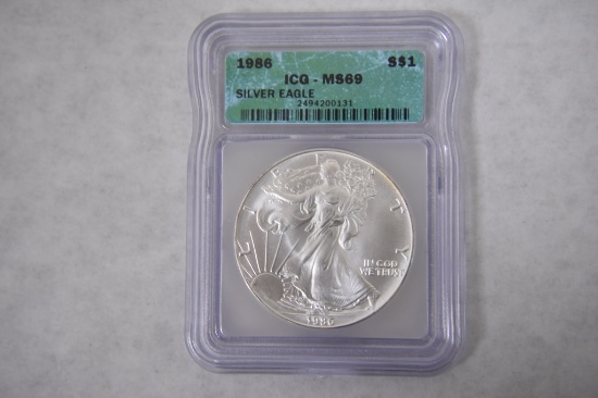 American Eagle Silver Dollar-1986
