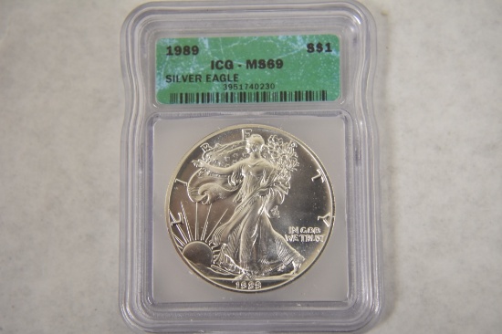 Silver American Eagle Dollar-1989