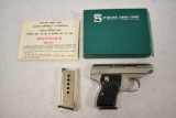 Gun. Sterling Model 25 Stainless 25 cal  Pistol