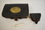 US Military Leather Ammo & Compass Pouches.