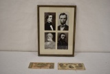 Civil War Portrait Set & Confederate Money