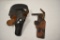 Two Leather Holsters & Leather Belt.
