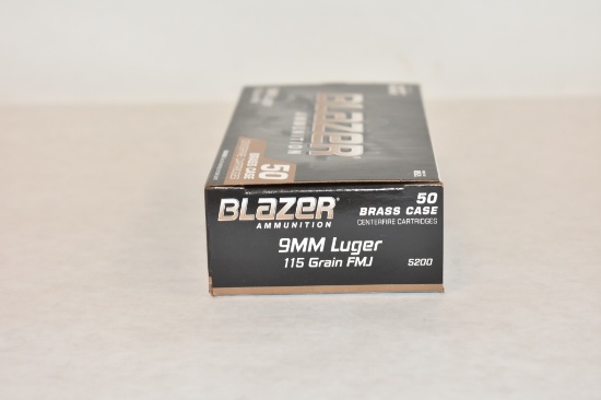 Ammo. 9 MM Luger. 50 Rds.