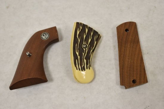 Three Handgun Grip. Colt, Ruger & Unbranded.