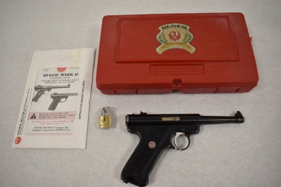 Gun. Ruger Mark II Fifty Year 22 cal Pistol