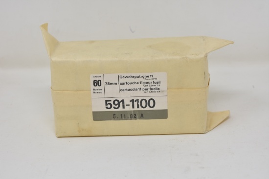 Ammo. 7.5 MM. 60 RDS.