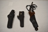Three Leather Pistol Holsters.