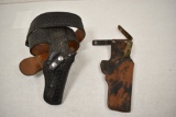 Two Leather Holsters & Leather Belt.