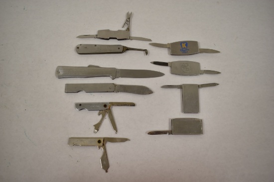 Ten Folding Blade Knives