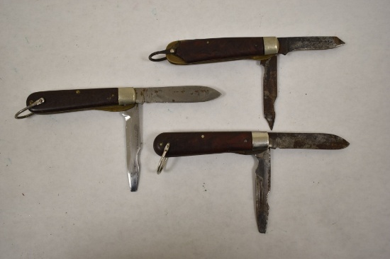 Nine Folding Blade Pocket Knives