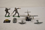 Seven Army Airplane Display Models & Toys