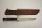 US Camillus Fighting Knife with Leather Scabbard