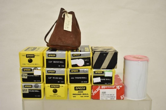 Assorted Round Ball Bullets-530, 575, 490, & 535