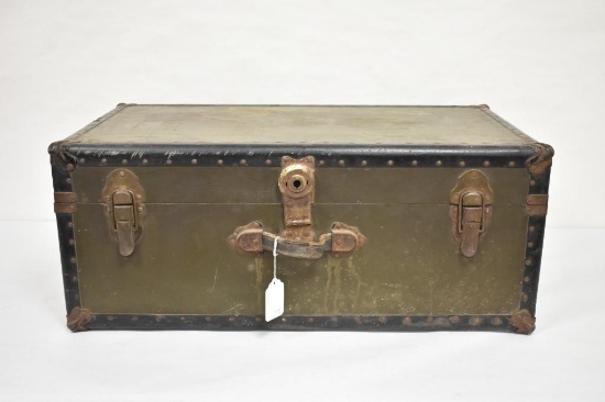 Vintage Train Travel Trunk