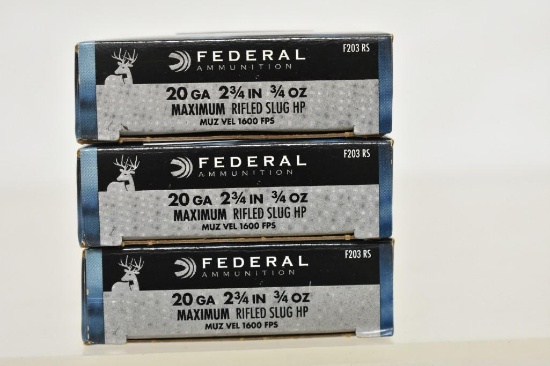 Ammo: 20 ga. Maximum Rifled Slug - 15 Rounds