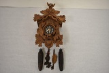 Large German Wooden Cuckoo Clock- Hunting Theme