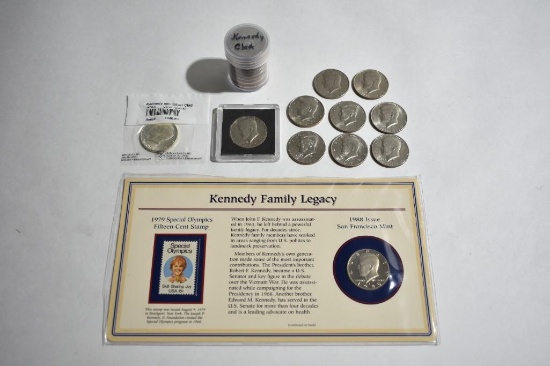 31 Assorted Kennedy Half Dollar Coins