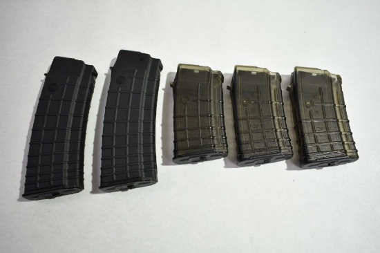 Circle 10 Bulgarian .223 Magazines - 2 - 30 rnd & 3 - 20 rnd